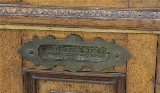 A large American aesthetic style Wooton desk, W.3ft